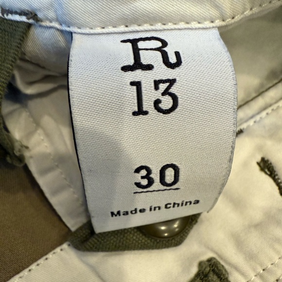 R13 camo printed pants w terry hem detail - Picture 3 of 4